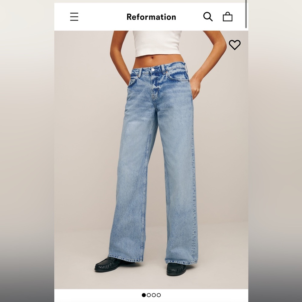 Reformation Cary Low Rise Slouchy Wide Leg Jeans